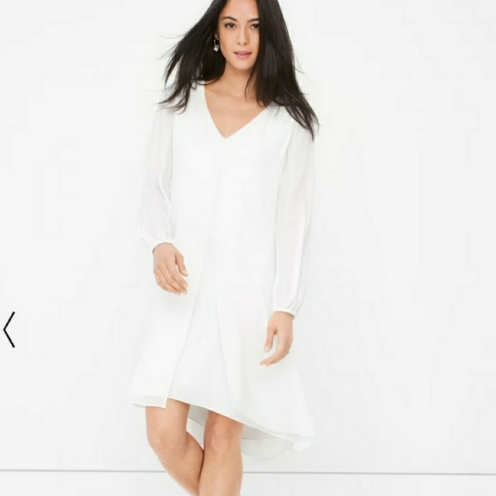 NWT White House Black Market Split-Front Boho Dress Size 10